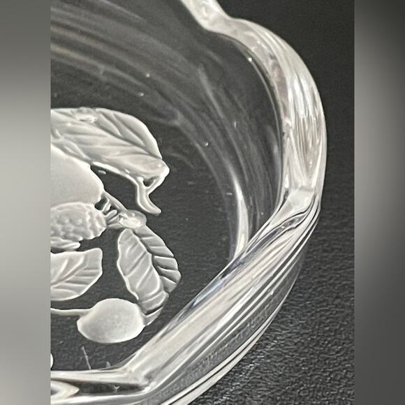 6 Vintage Val St Lambert Glass Coasters Brussels‎ Pattern Intaglio Belgium 3.5" - Picture 8 of 9